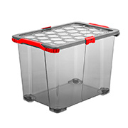 Ящик для зберігання на колесах Rotho Ево Тотал 65л червоний