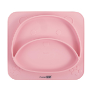 Силіконова тарілка FreeON Bear рожева