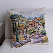 Декоративна гобеленова наволочка Лавандова провінція Прованс