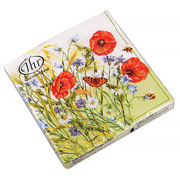 Набір серветок паперових 20 шт 32х32 см Маки Ideal Home 694-014