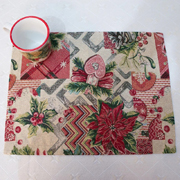 Серветка гобеленова з люрексом новорічна Новорічний сувенір Villa Grazia Premium