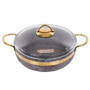 Сотейник із кришкою 26 см 2,8 л Royal Stone Sandstone Gold Brioni 764-043