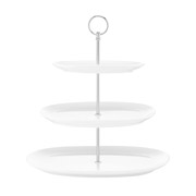 Блюдо порцелянове 3-х ярусне 32х32 см Ardesto AR3707