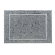 Рушник для ніг Туреччина 750 з ніжками та рамкою Home line 194643 темно-сірий
