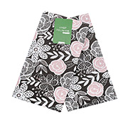 Набір кухонних вафельних рушників Декоративні квіти Home Line графіт-фрез