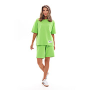 Костюм жіночий 25050 футболка та шорти German Volf салатовий