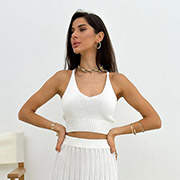 Топ в'язаний жіночий Joy Art Knit молочний