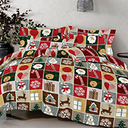 Постельное белье 101811 Новогодний пэчворк-1 бязь-люкс Selena