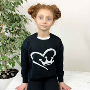 Джемпер для девочки Queen Art Knit черный - Фото №2
