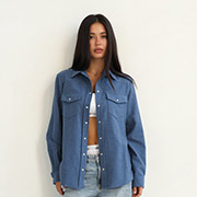 Сорочка жіноча фланелева 24026 German Volf синій