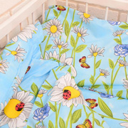 Комплект постільної білизни в ліжечко Блакитна Ромашка бязь Gold Nostra