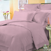 Комплект постільної білизни Selena Сатин Stripe 310040 пудра