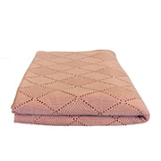 Плед в'язаний Прованс Вінтаж персиковий