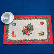 Серветка гобеленова новорічна з люрексом Villa Grazia Premium Улюблене свято