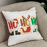 Декоративна новорічна наволочка Ho-ho-ho з чобітками Прованс