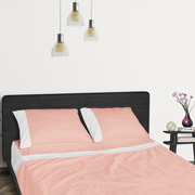 Постільна білизна з простирадлом на гумці сатин Aero 2.0 Light Peach Sonex