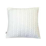 Наволочка вязаная Soft косы Молочный 008 45*45