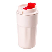 Термочашка з засувкою 450 мл Happy Life HP153BE бежева