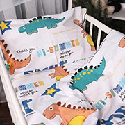 Наволочка 17-0697 Colorful Dinosaurs бязь MirSon