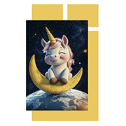 Постільна білизна для дитячого ліжечка Єдиноріг на місяці Home Line поплін