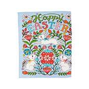 Кухонний вафельний рушник Великдень-3 Руно блакитний