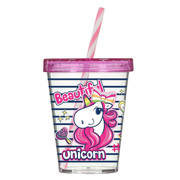 Склянка з трубочкою 0,45 л Unicorn Herevin 161441-003