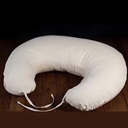 Подушка для годування Lintex зі знімним бавовняним чохлом біла