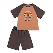 Піжама для хлопчика ПЖ58 футболка та шорти Бембі XF0-сірий-теракот