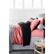 Комплект постільної білизни MirSon 0132 + 0055 Sunset Рожевий і Чорний