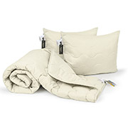 Набір антиалергенний всесезонний Bamboo 1686 Eco Light Cream ковдра і дві подушки MirSon