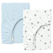 Набір простирадл дитячих на гумці Light Blue / Star Grey Cosas