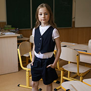 Шорты для девочки ШР851 джерси Бемби 800-синий