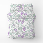 Постельное белье из бязи Весенний вечер Home Line лилово-ментоловый