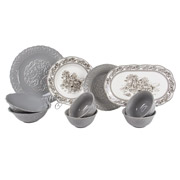 Набір столовий 10 предметів Вінтаж Lefard 823-058 сірий