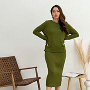 В'язана спідниця Jolie Art Knit хакі