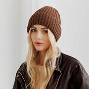 Шапка в'язана Winter Mood Art Knit коричнева