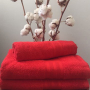 Рушник махровий 420г Porto Nostra червоний