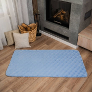 Килимок з еко-хутра Діамант DarianA кришталево-блакитний