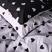 Наволочка 17-0669 Black and White Love бязь MirSon