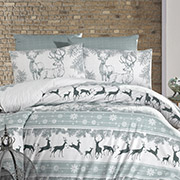 Постільна білизна Deer Dark Green ранфорс First choice