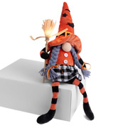 М'яка іграшка Хелловін Гном Дівчинка 41 см LED мітла YES! Fun 974481