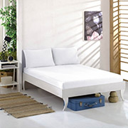 Простирадло трикотажне однотонне на гумці White Good-Dream білий