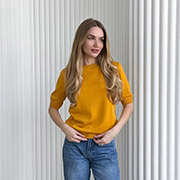 Футболка жіноча в'язана Art Knit гірчиця