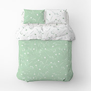 Постільна білизна Волошки бязь Home Line біло-зелена