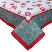 Скатертина гобеленова новорічна LiMaSo Ялинкові іграшки