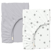 Набір простирадл дитячих на гумці Grey / Star Grey Cosas