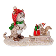 Фигурка декоративная Котик и белка 9,5см Lefard 192-168