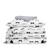 Дитяча постільна білизна в ліжечко MUSTACHE Cosas чорний