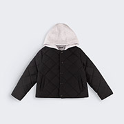 Куртка демісезонна КТ336 плащівка Бембі YX0-чорний-сірий