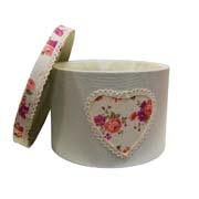 Коробка кругла з кришкою 30х20 см Квіти Handy Home FB-22 різнобарвна